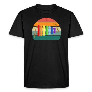 Xylophone Lecteur de Xylophone Lecteur de musique Xylophoniste - T-shirt Premium bio Homme - noir - Devant - Nico (187cm)