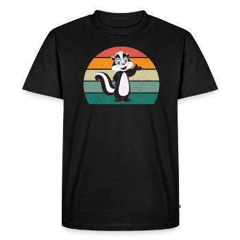 Skunks stink mammals defend skunk - Men's Premium Organic T-Shirt - black - Front - Nico (187cm)