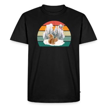 neige froide glace bonhomme de neige boule de neige hiver - T-shirt Premium bio Homme - noir - Devant - Nico (187cm)