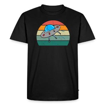 UFO Alien Space All Universe Rocket Space - T-shirt Premium bio Homme - noir - Devant - Nico (187cm)