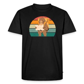 Randonneurs Randonneurs Montagnes Vallée de montagne Vallées Randonnée pédestre - T-shirt Premium bio Homme - noir - Devant - Nico (187cm)