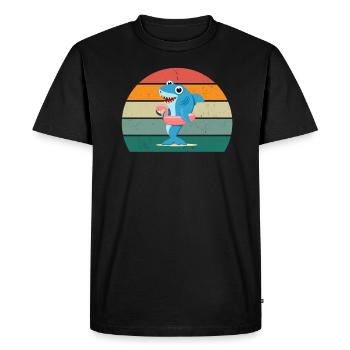 Baleines Cétacés Mammifères Mammifères marins Baleines - T-shirt Premium bio Homme - noir - Devant - Nico (187cm)