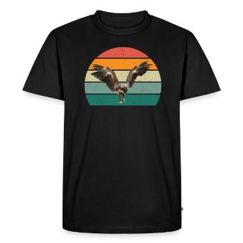 oiseaux vol planeur air plumes plumes vol oiseau - T-shirt Premium bio Homme - noir - Devant - Nico (187cm)