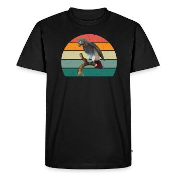 oiseaux vol planeur air plumes plumes vol oiseau - T-shirt Premium bio Homme - noir - Devant - Nico (187cm)