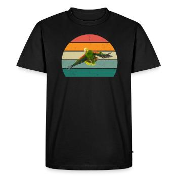 oiseaux vol planeur air plumes plumes vol oiseau - T-shirt Premium bio Homme - noir - Devant - Nico (187cm)