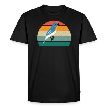 oiseaux vol planeur air plumes plumes vol oiseau - T-shirt Premium bio Homme - noir - Devant - Nico (187cm)