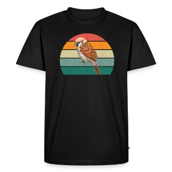 oiseaux vol planeur air plumes plumes vol oiseau - T-shirt Premium bio Homme - noir - Devant - Nico (187cm)