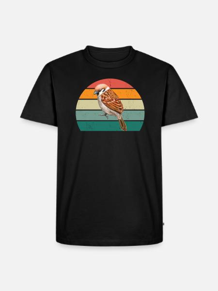 fugle flyver glidende luftfjer fjer flyvefugl - Herre Premium økologisk T-shirt - sort