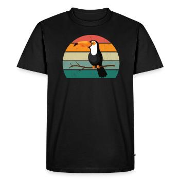 oiseaux vol planeur air plumes plumes vol oiseau - T-shirt Premium bio Homme - noir - Devant - Nico (187cm)