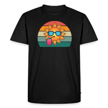 Voyage Voyageur Vacancier Holidaymaker Holidays - T-shirt Premium bio Homme - noir - Devant - Nico (187cm)