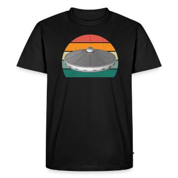 aliens alien space space flying UFOs UFO - Men's Premium Organic T-Shirt - black - Front - Nico (187cm)