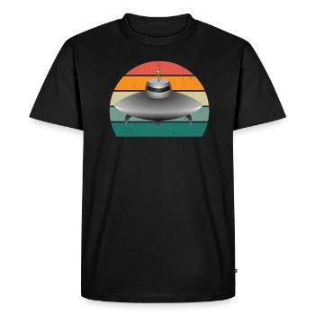 aliens alien space space flying UFOs UFO - Men's Premium Organic T-Shirt - black - Front - Nico (187cm)