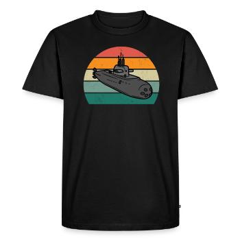 U-boater submariner submariner sous-marin - T-shirt Premium bio Homme - noir - Devant - Nico (187cm)