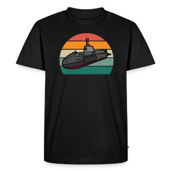 U-boater submariner submariner sous-marin - T-shirt Premium bio Homme - noir - Devant - Nico (187cm)