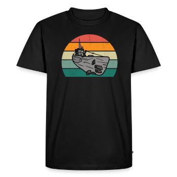 U-boater submariner submariner sous-marin - T-shirt Premium bio Homme - noir - Devant - Nico (187cm)