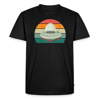 aliens alien space space flying UFOs UFO - Men's Premium Organic T-Shirt - black - Front - Nico (187cm)