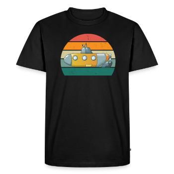 U-boater submariner submariner sous-marin - T-shirt Premium bio Homme - noir - Devant - Nico (187cm)
