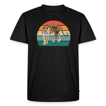 Tigre de l’Amour cage de tigre grand chat chat tigre d’Asie - T-shirt Premium bio Homme - noir - Devant - Nico (187cm)