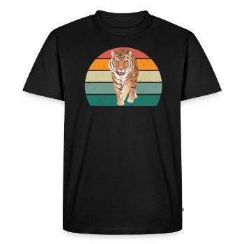Tigre de l’Amour cage de tigre grand chat chat tigre d’Asie - T-shirt Premium bio Homme - noir - Devant - Nico (187cm)