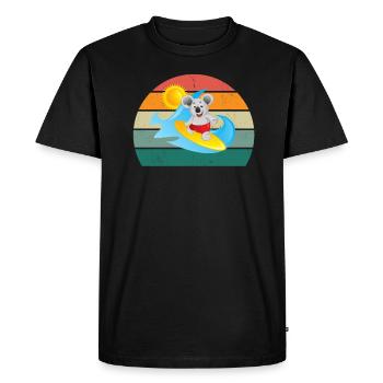 surfing surfer wave wave surfing waves surfing - Men's Premium Organic T-Shirt - black - Front - Nico (187cm)