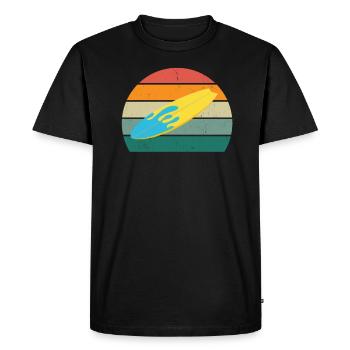 surfing surfer wave wave surfing waves surfing - Men's Premium Organic T-Shirt - black - Front - Nico (187cm)