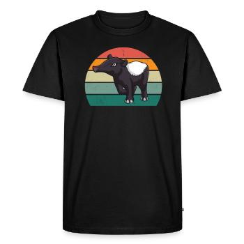 tapire tapirre elefanten elefant rüssel tapir - Männer Premium Bio T-Shirt - Schwarz - Vorne - Nico (187cm)