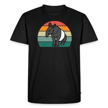 Tapire Tapirre éléphant trompe d’éléphant Tapir - T-shirt Premium bio Homme - noir - Devant - Nico (187cm)