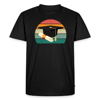 Studying Student Studies Degree Bachelor University - Men's Premium Organic T-Shirt - black - Front - Nico (187cm)