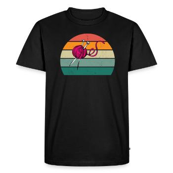 knitting knitter seamstressin sewing sewing needle - Men's Premium Organic T-Shirt - black - Front - Nico (187cm)