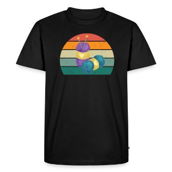 knitting knitter seamstressin sewing sewing needle - Men's Premium Organic T-Shirt - black - Front - Nico (187cm)