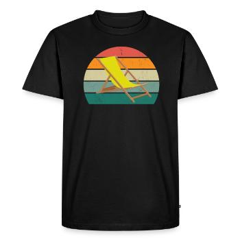 sand holiday holidaymaker holiday - Men's Premium Organic T-Shirt - black - Front - Nico (187cm)