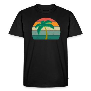 sand holiday holidaymaker holiday - Men's Premium Organic T-Shirt - black - Front - Nico (187cm)