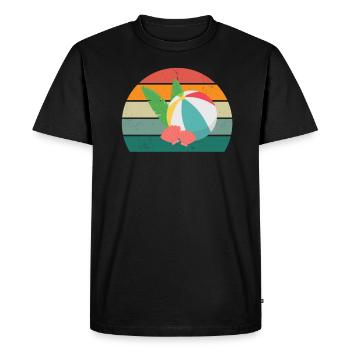 sand holiday holidaymaker holiday - Men's Premium Organic T-Shirt - black - Front - Nico (187cm)