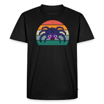 Araignées toile d’araignée pattes d’arachnide 8 toile d’araignée - T-shirt Premium bio Homme - noir - Devant - Nico (187cm)