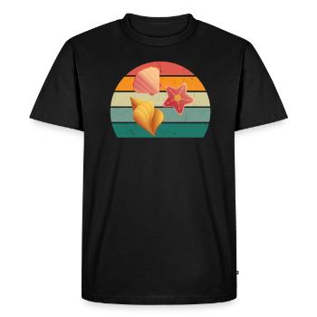 sand holiday holidaymaker holiday - Men's Premium Organic T-Shirt - black - Front - Nico (187cm)
