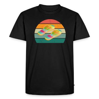 sand holiday holidaymaker holiday - Men's Premium Organic T-Shirt - black - Front - Nico (187cm)