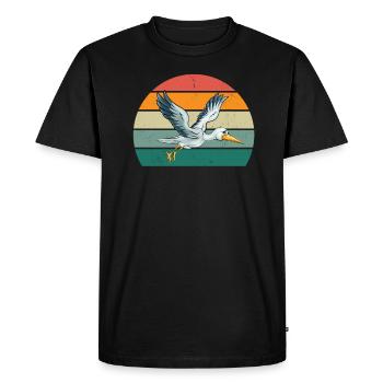 Cigognes Cigogne Bébé Enfants Enfant Bec Cigogne - T-shirt Premium bio Homme - noir - Devant - Nico (187cm)