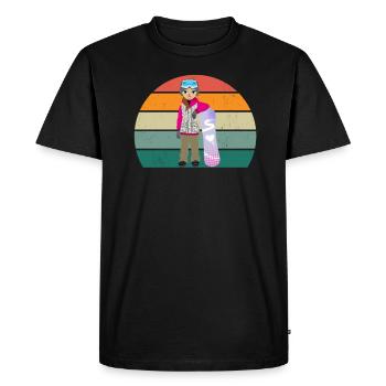 Snowboard Snowboarder Snowboarder Slope Snow - Men's Premium Organic T-Shirt - black - Front - Nico (187cm)