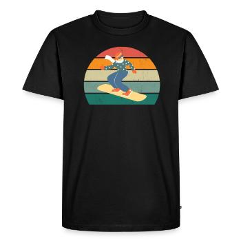 Snowboard Snowboarder Snowboarder Slope Snow - Men's Premium Organic T-Shirt - black - Front - Nico (187cm)