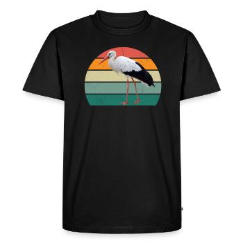 Störche Störchin Baby Kinder Kind Schnabel Storch - Männer Premium Bio T-Shirt - Schwarz - Vorne - Nico (187cm)