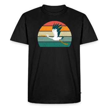Cigognes Cigogne Bébé Enfants Enfant Bec Cigogne - T-shirt Premium bio Homme - noir - Devant - Nico (187cm)