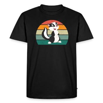 Skunks stink mammals defend skunk - Men's Premium Organic T-Shirt - black - Front - Nico (187cm)