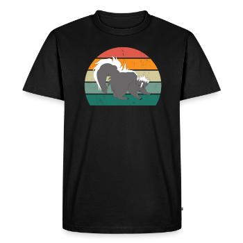 Les mouffettes puent les mammifères défendent la mouffette - T-shirt Premium bio Homme - noir - Devant - Nico (187cm)