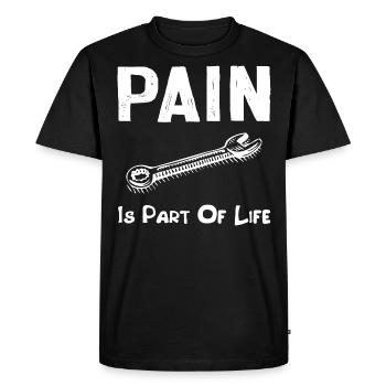 La douleur fait partie de la vie pour papa - T-shirt Premium bio Homme - noir - Devant - Nico (187cm)