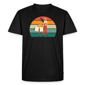 Shopper Shopper Shopping Buyer - Men's Premium Organic T-Shirt - black - Front - Nico (187cm)