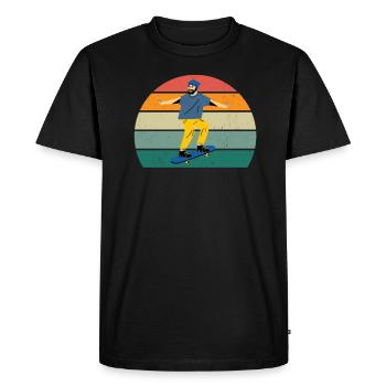 Skatboarden Skatboarder Skatboarderin Skatboard - T-shirt Premium bio Homme - noir - Devant - Nico (187cm)