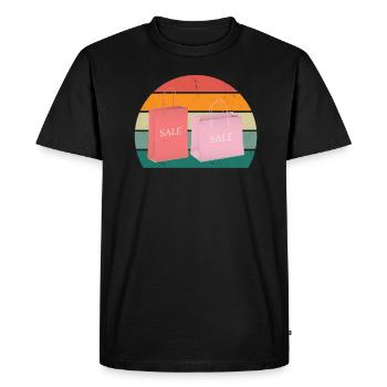 Shopper Shopper Shopping Buyer - Men's Premium Organic T-Shirt - black - Front - Nico (187cm)
