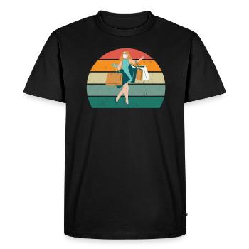 Shopper Shopper Shopping Buyer - Men's Premium Organic T-Shirt - black - Front - Nico (187cm)