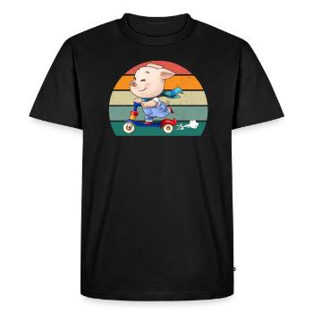 porcs porcs verrat porcherie porc - T-shirt Premium bio Homme - noir - Devant - Nico (187cm)