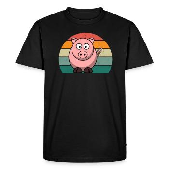 porcs porcs verrat porcherie porc - T-shirt Premium bio Homme - noir - Devant - Nico (187cm)